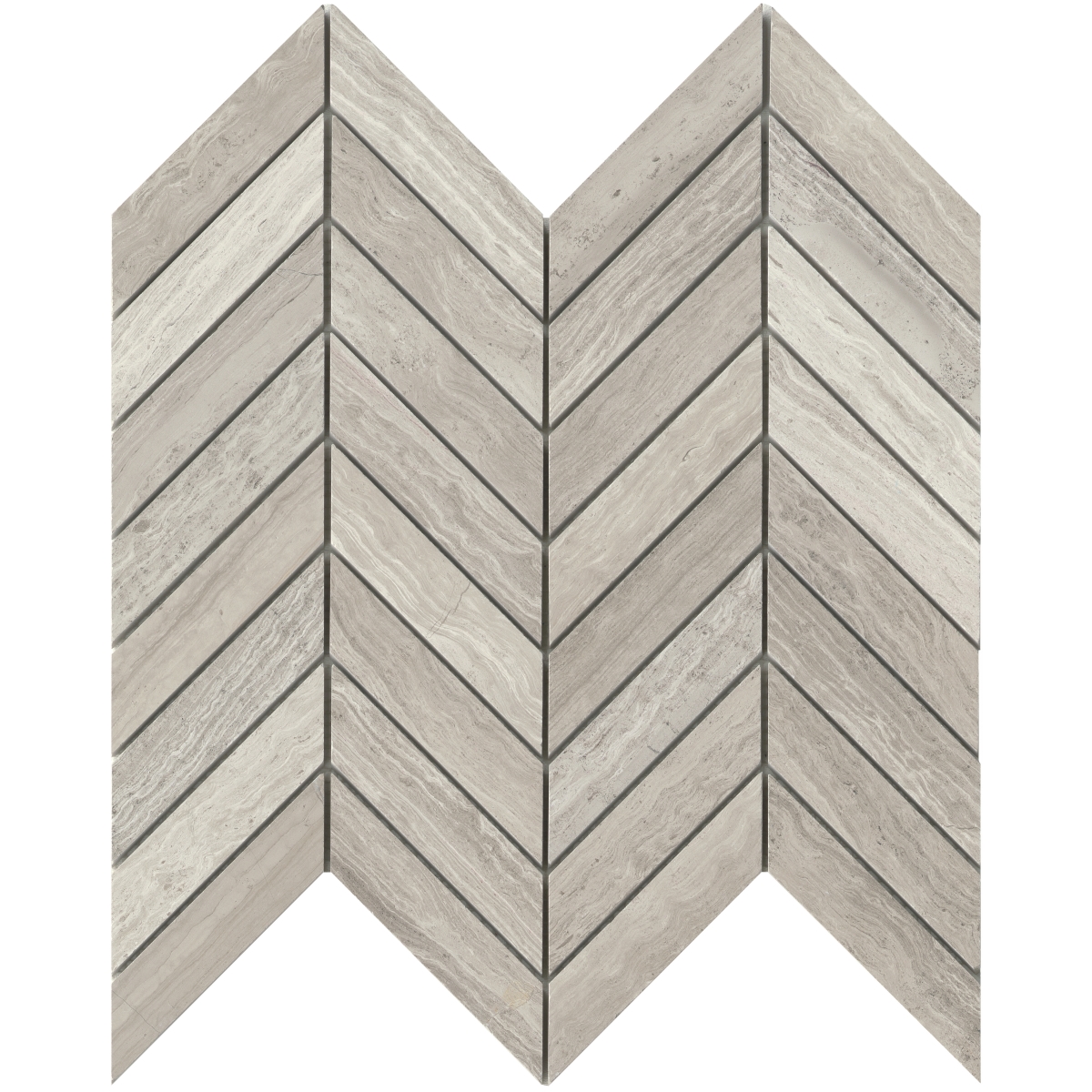 Metro Honed Chevron Pattern Mosaic